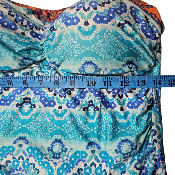 La Blanca All in the Mix Built-in Bra Underwire Tankini Top Size 36D - Picture 11 of 12